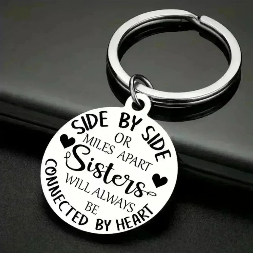 To my Sister always connected in heart hot Keychain